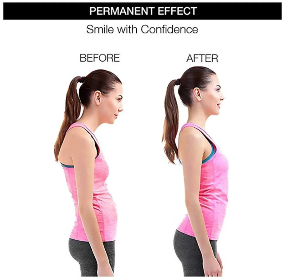 Liveify posture corrector before and after showing improved alignment and confidence