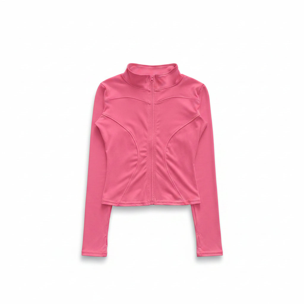 Liveify Women’s Long Sleeve Sport Jacket – Lightweight Gym Training Top, Yoga & Workout Zip Athletic Sportswear Coat
