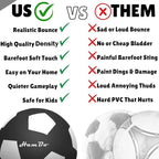 Liveify Silent Foam Soccer Ball – Quiet Indoor Football for Kids (Size 3/5/7), Soft Noise-Free Training Ball for Safe Home Practice & Skill Development