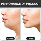 Liveify before and after showing improved jawline definition with smoother skin tone