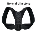 Liveify black adjustable posture corrector with quilted back panel and thin straps for comfort and support