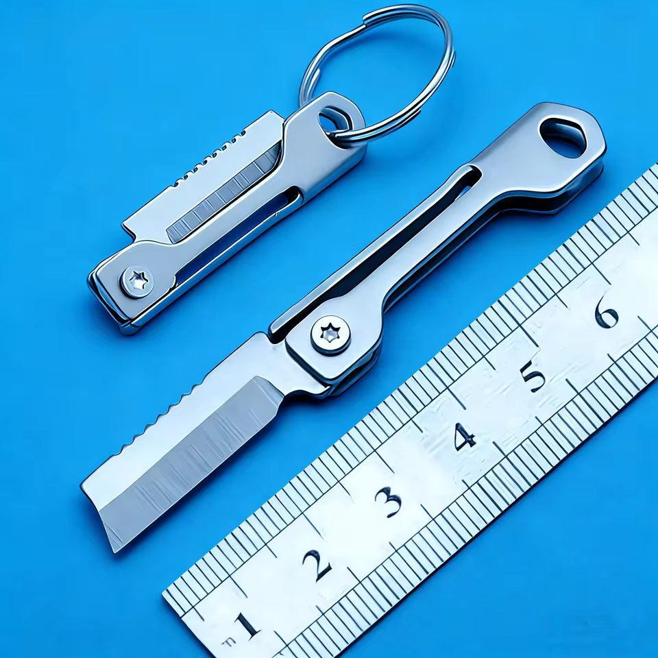 Liveify Stainless Steel Mini Folding Knife – Multi-Function Pocket Tool