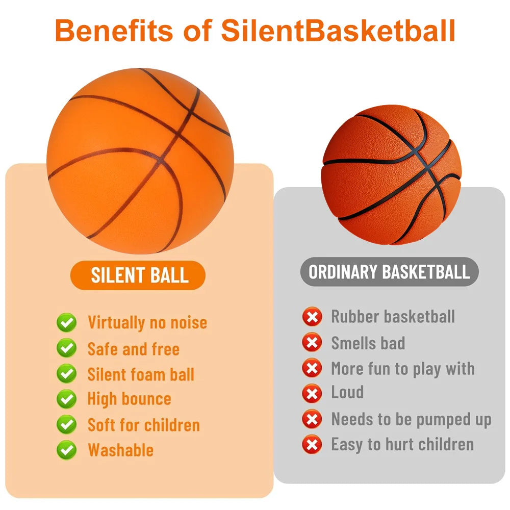 Liveify Silent Foam Basketball – High Bounce Noiseless Indoor Training Ball for Dribbling Practice, Sizes 3, 5 & 7