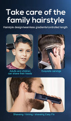Liveify black electric hair trimmer for adults and kids, precise beard trimming and hairstyle design