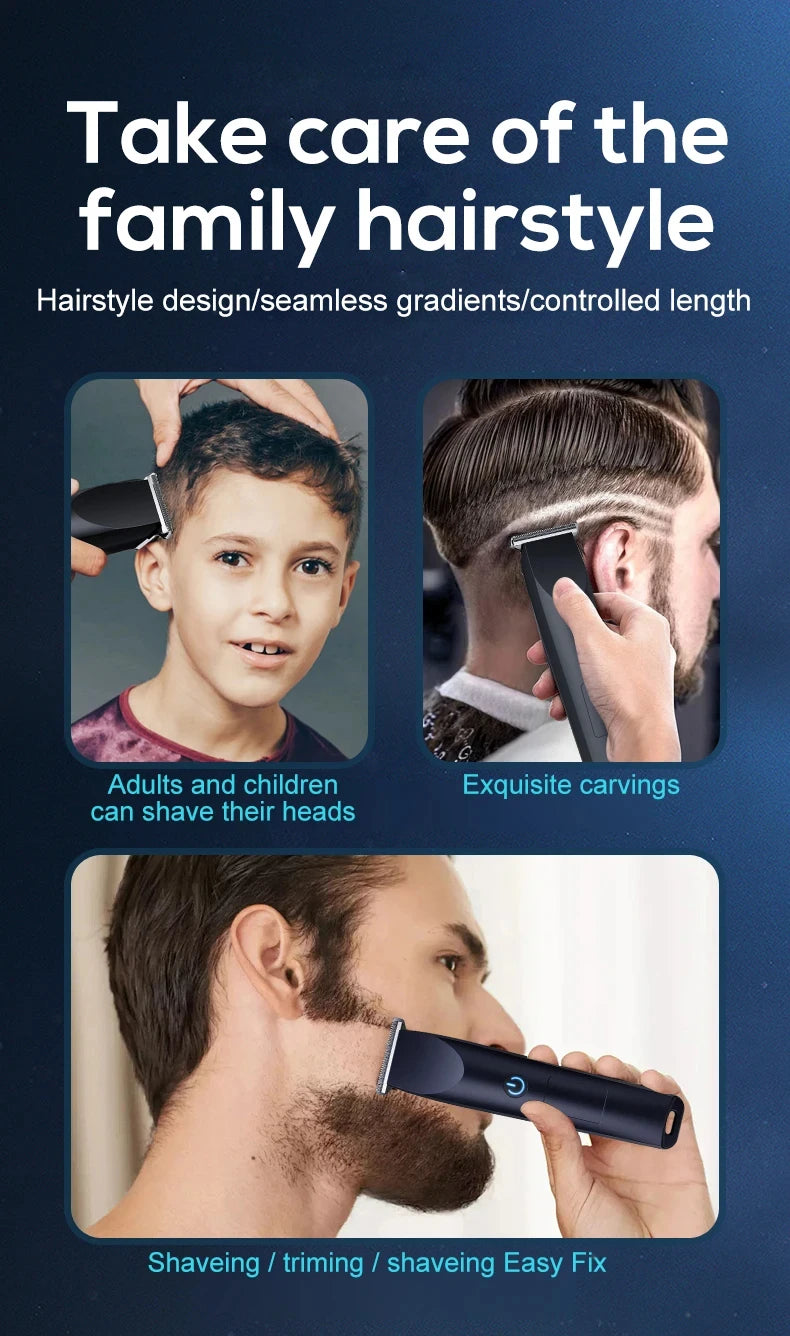 Liveify black electric hair trimmer for adults and kids, precise beard trimming and hairstyle design