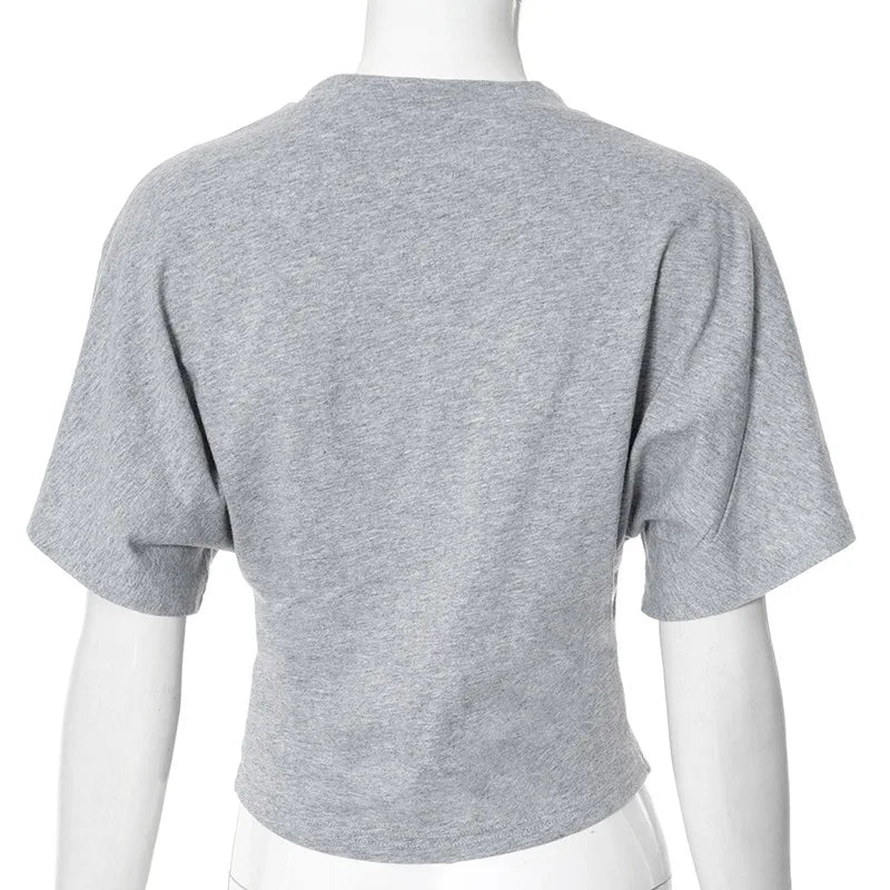 Liveify Women’s Cropped O-Neck T-Shirt – Slim Fit Short Sleeve Crop Top, Casual Streetwear Tee for Spring & Summer