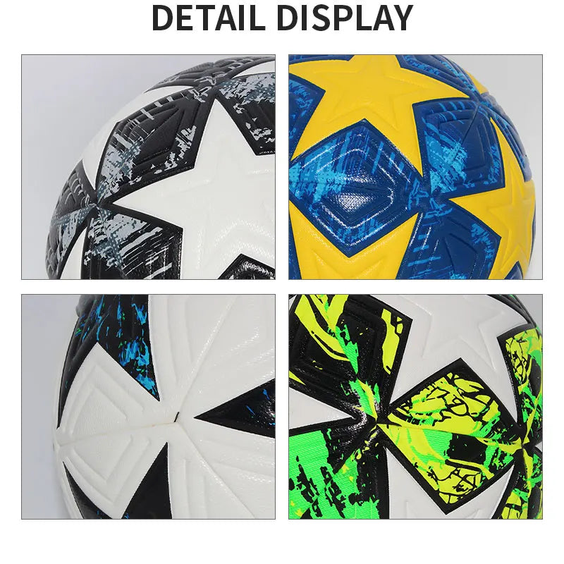 Liveify Professional Soccer Ball Size 5 & 4 – PU Leather Match & Training Football for Outdoor Play, Durable Seamless Design for Enhanced Control & Performance