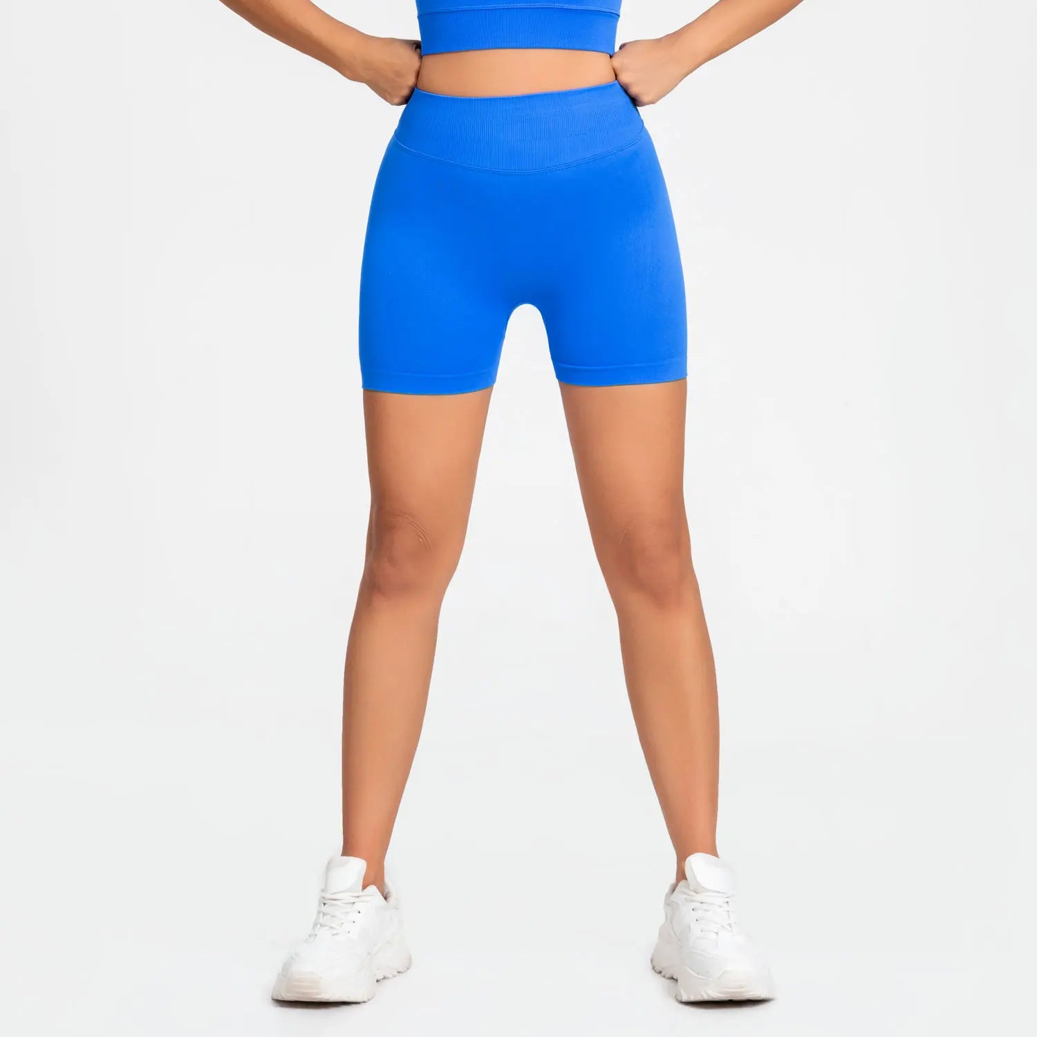 Liveify Impact Seamless Biker Shorts 4.5” – Women’s Scrunch Butt Gym & Yoga Shorts, High Waist Ribbed Workout Activewear