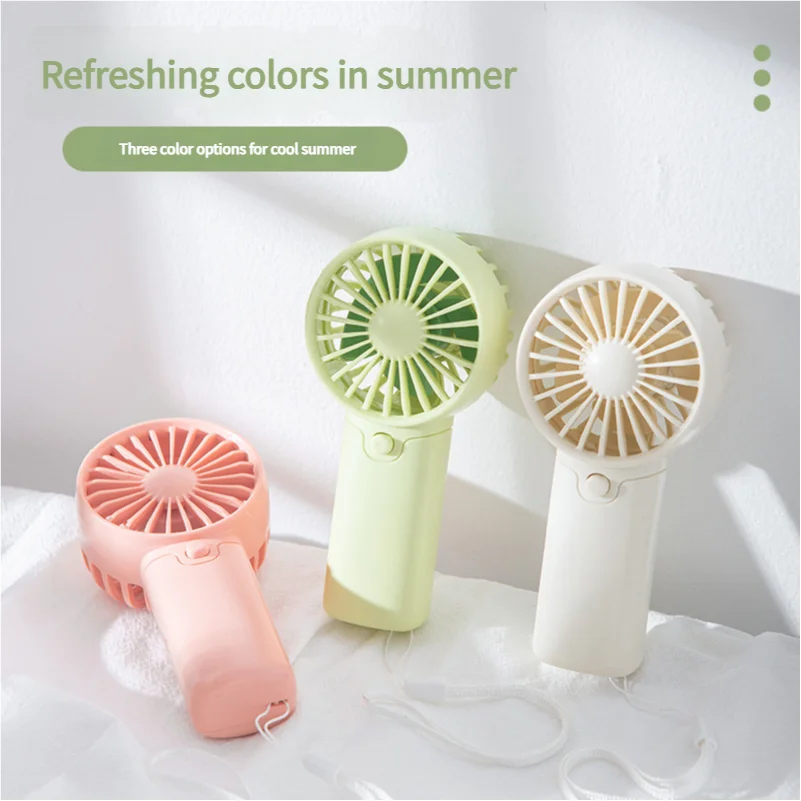 Liveify portable handheld fan in pink, mint, and white with USB rechargeable design for summer cooling
