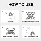 Liveify how to use custom fit mouthguard: boil, place, bite 10 mins, clean & store