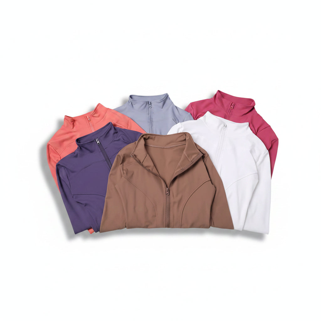 Liveify Women’s Long Sleeve Sport Jacket – Lightweight Gym Training Top, Yoga & Workout Zip Athletic Sportswear Coat