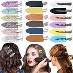 Liveify hair clips in assorted colors and styles, including beaded and solid designs, showcased on models.