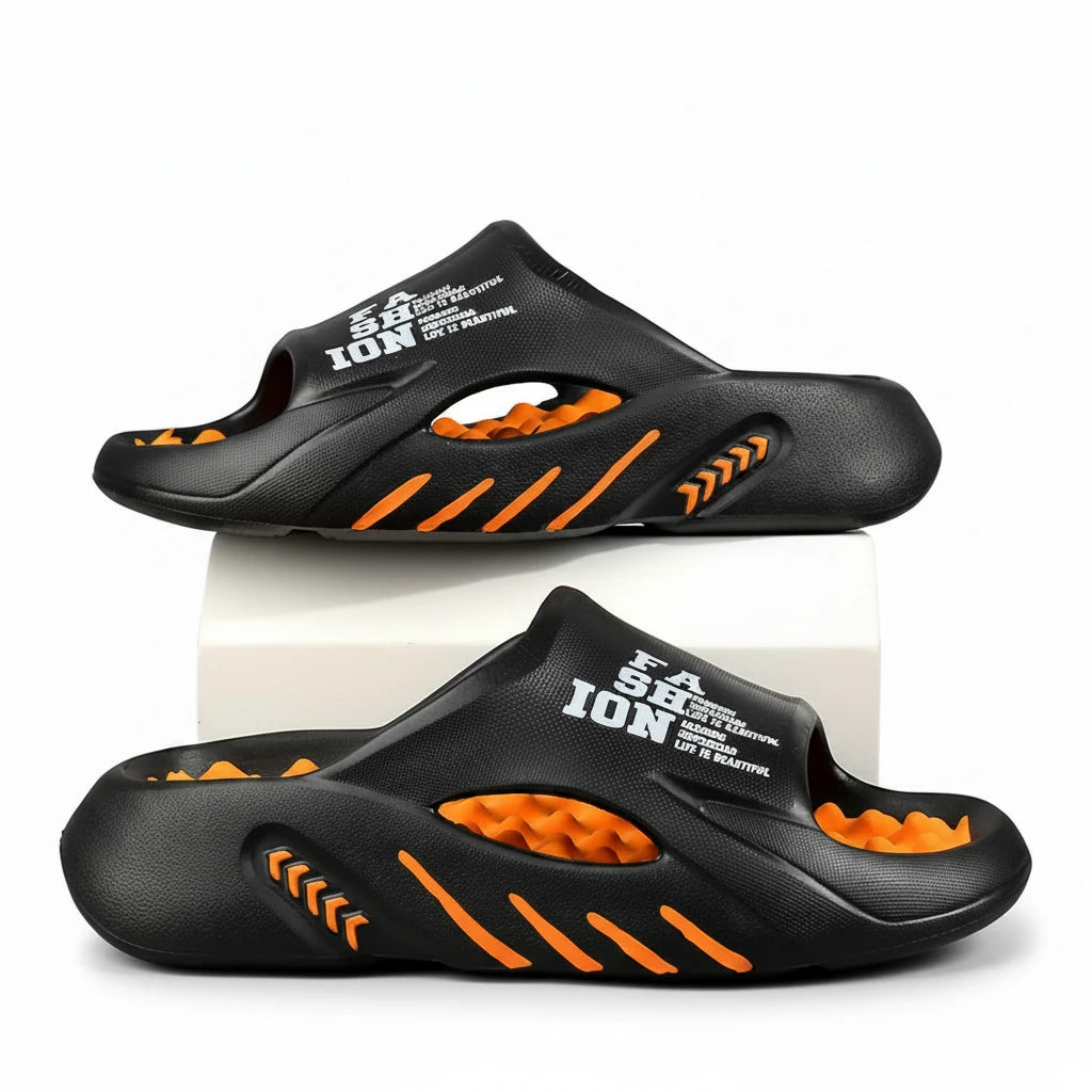 Liveify Massage Recovery Slide Sandals – Soft Sole Cushioned Non Slip Indoor Outdoor Beach Slippers for Summer Comfort
