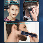 Liveify black electric hair trimmer for adults and kids, precise beard and head shaving with ergonomic design