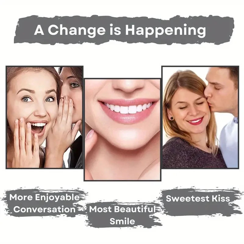 Liveify: before and after smile transformation with bright white teeth, showcasing confident expressions and joyful moments