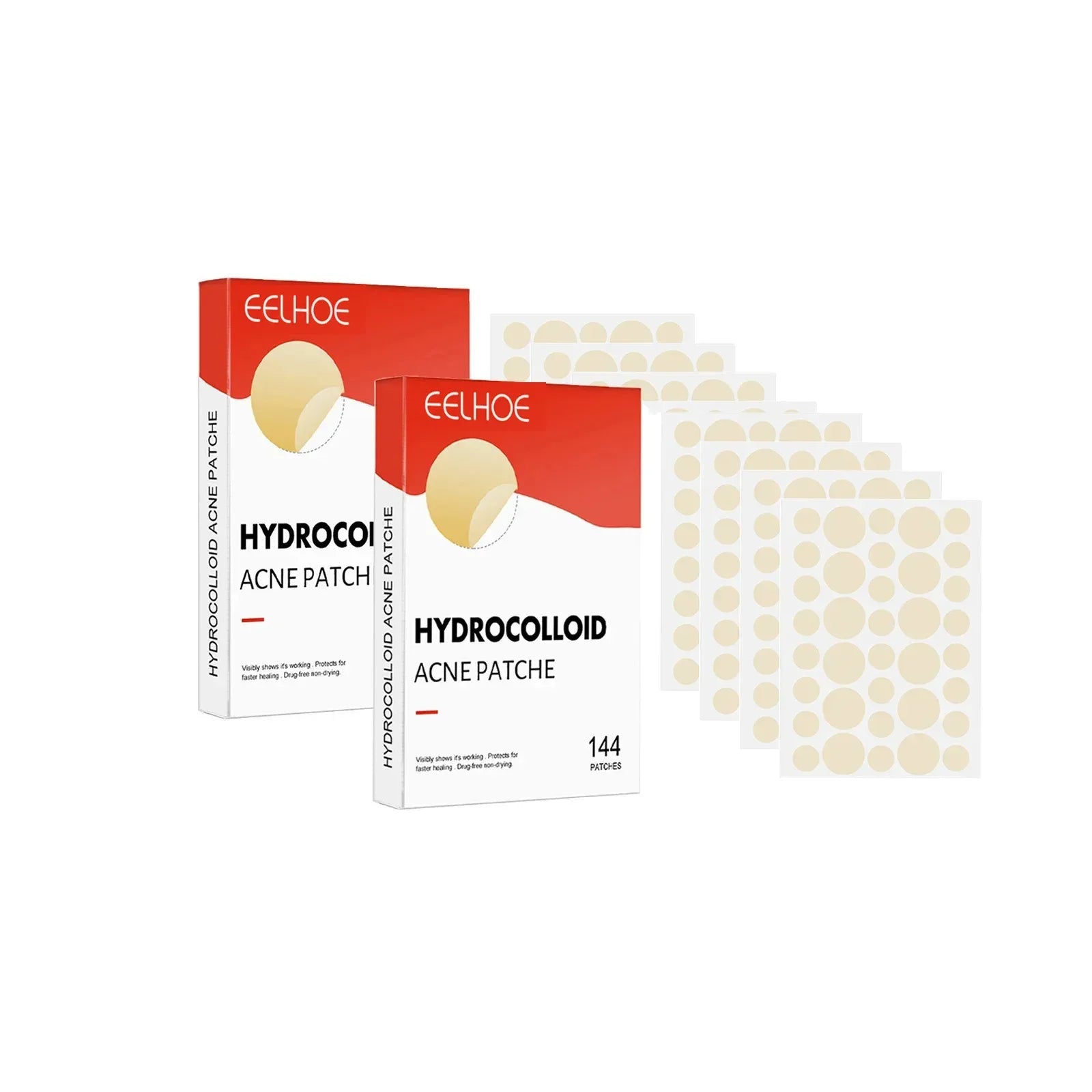 144pcs Hydrocolloid Pimple Patch - liveify