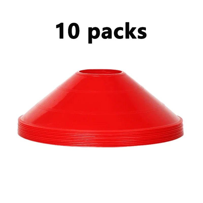 Liveify Agility Training Cones Set – 10 Pack Soccer, Football & Sports Marker Discs for Speed, Footwork & Drill Training