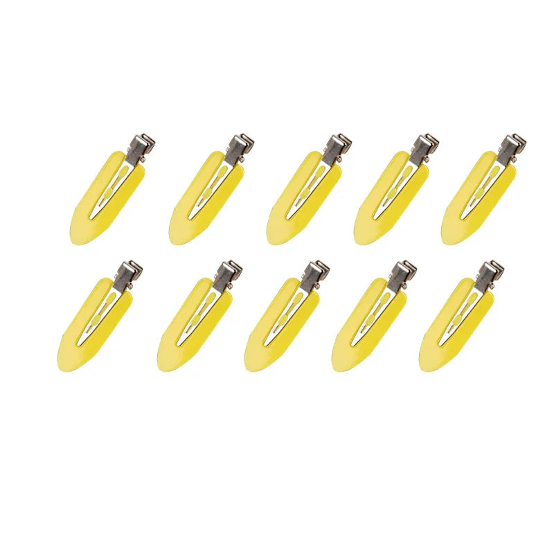 Liveify yellow plastic hair clips with metal clasp, sleek design for styling