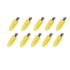 Liveify yellow plastic hair clips with metal clasp, sleek design for styling