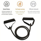 Liveify black resistance band with foam handles for home fitness and full body training