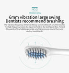 Liveify Sonic Electric Toothbrush – USB Rechargeable IPX7 Waterproof Toothbrush with 6 Cleaning Modes & High-Frequency Deep Cleaning