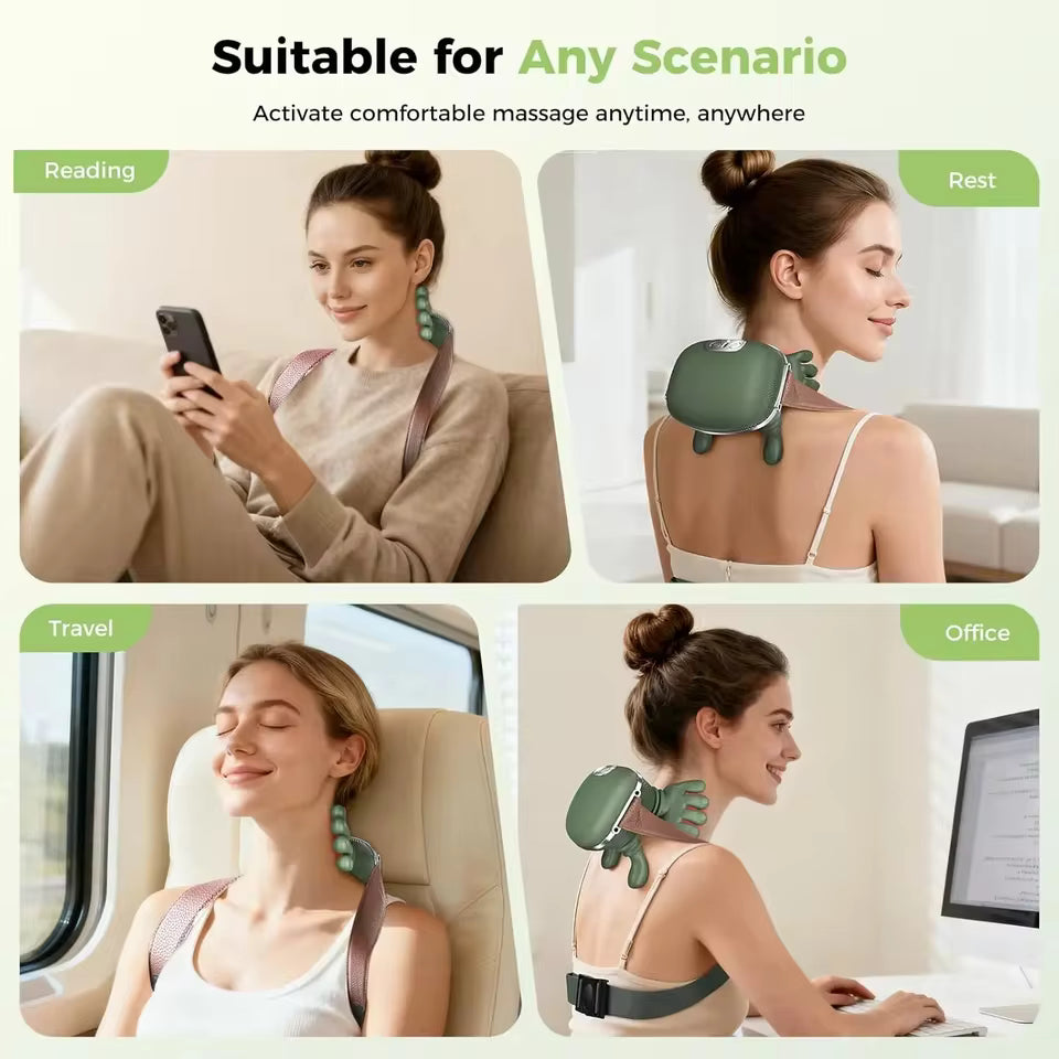 Liveify Electric Neck Massager – Bionic Finger Deep Tissue Shiatsu Massage for Neck, Back & Shoulder Pain Relief, Muscle Relaxation & Stress Recovery Device