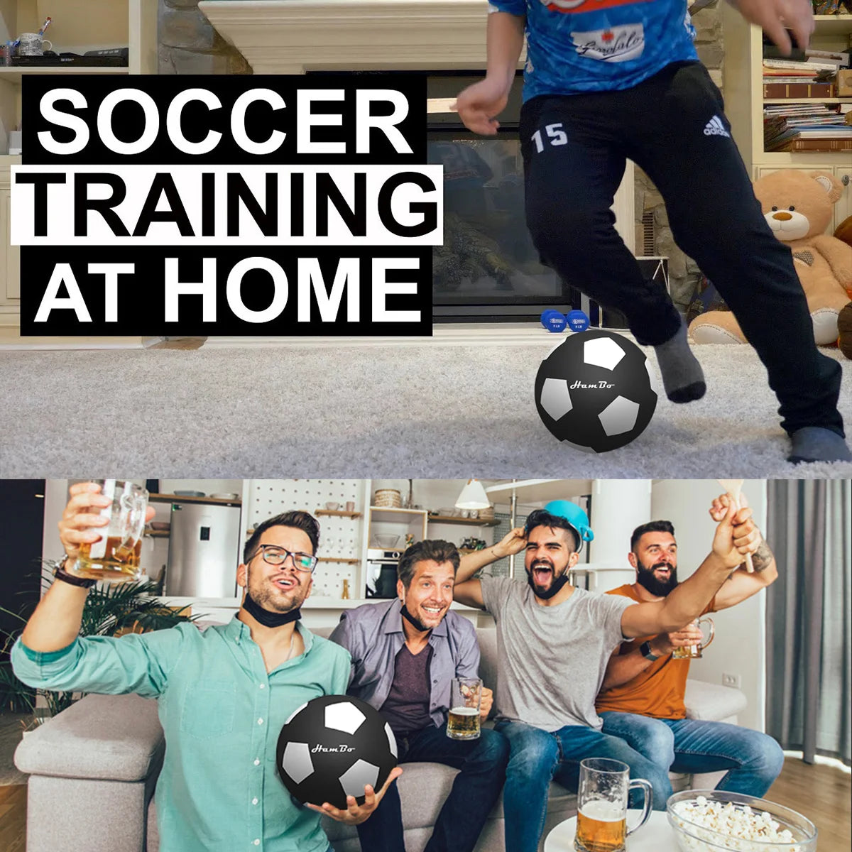 Liveify Silent Foam Soccer Ball – Quiet Indoor Football for Kids (Size 3/5/7), Soft Noise-Free Training Ball for Safe Home Practice & Skill Development