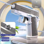 Liveify gray water gun with manual continuous sending and linked breeching features