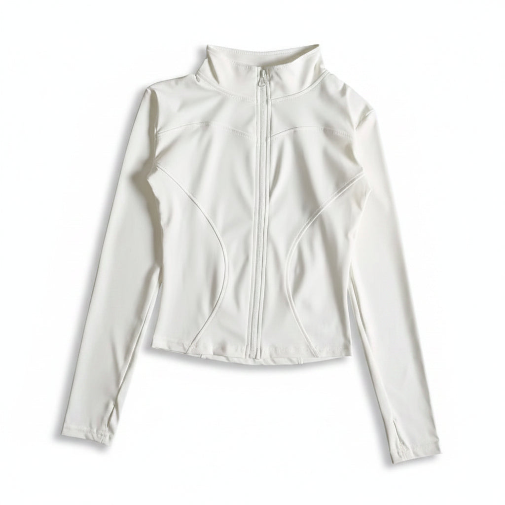 Liveify Women’s Zip Fitness Jacket – Long Sleeve Yoga & Gym Top, Slim Fit Activewear Running & Workout Sports Coat