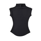 Liveify Women’s Sleeveless Mock Neck Top – Slim Fit Stretch Summer Tank, Casual Streetwear & Everyday Basic Shirt