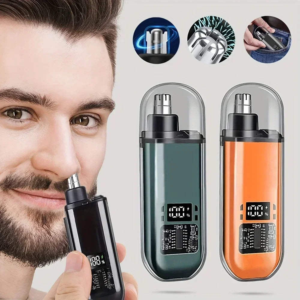 Liveify Nose & Ear Hair Trimmer for Men – USB-C Rechargeable Portable Precision Grooming Kit for Facial Hair, Safe & Pain-Free Trimming