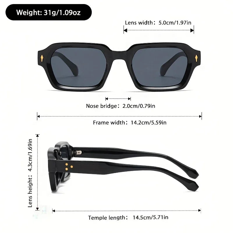 Retro Square Sunglasses – Stylish Vintage UV Protection - liveify