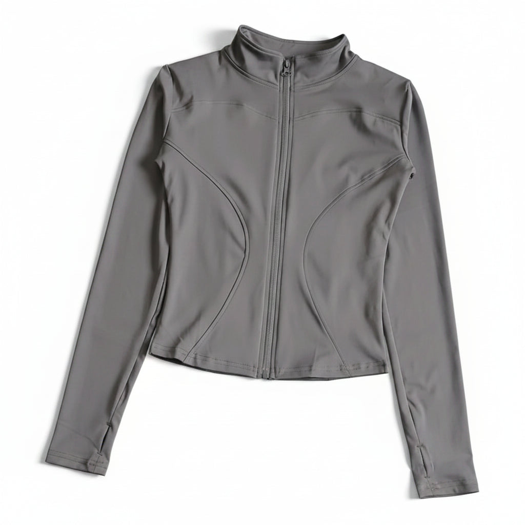 Liveify Women’s Zip Fitness Jacket – Long Sleeve Yoga & Gym Top, Slim Fit Activewear Running & Workout Sports Coat