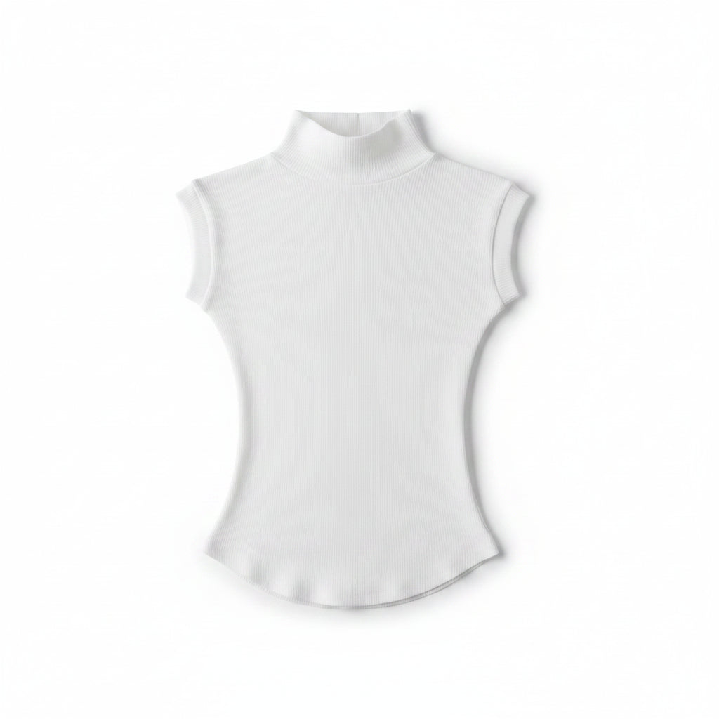 Liveify Women’s Sleeveless Mock Neck Top – Slim Fit Stretch Summer Tank, Casual Streetwear & Everyday Basic Shirt