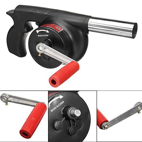 Liveify handheld manual air pump with black body, red grip handle, and metal nozzle for inflating balls or tires