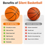 Liveify Silent Foam Basketball – Geräuscharmer Indoor-Trainingsball mit hohem Sprung für Dribbling-Übungen, Größen 3, 5 & 7