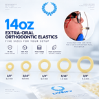 Liveify Extra-Oral Orthodontic Elastics – 14 oz, 100 Pack