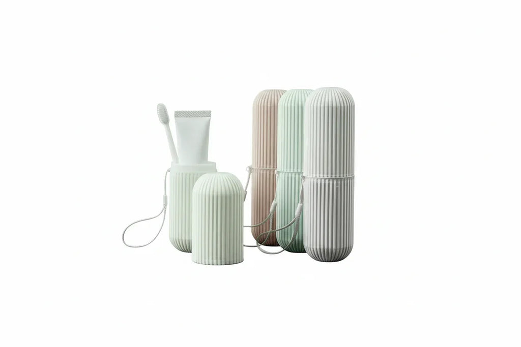 Travel Toothpaste & Toothbrush Holder – Portable Oral Care Case - liveify